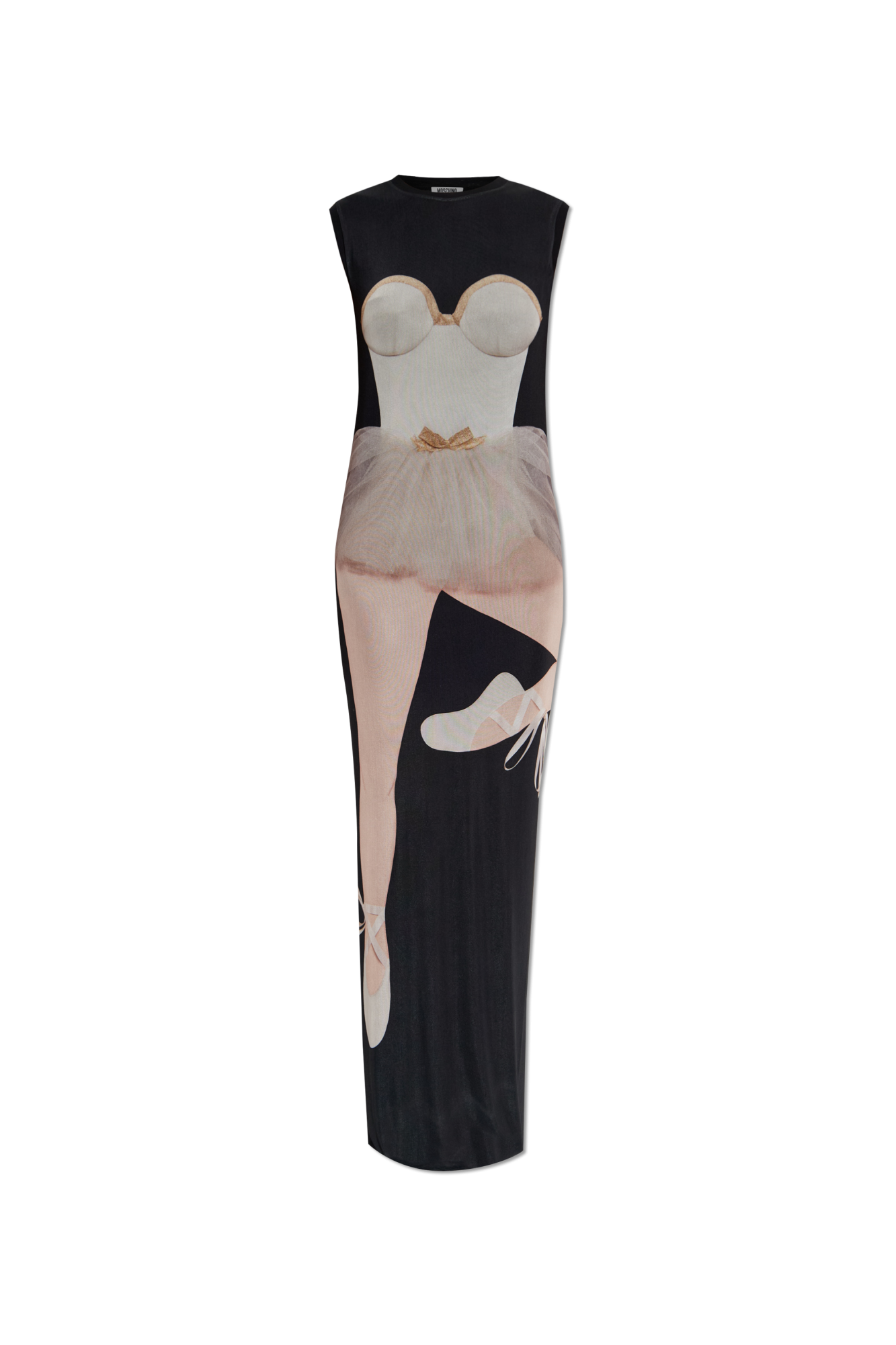 ワンピース Moschino Dress White logo-print cotton dress Moschino - women - MOSCHINO
